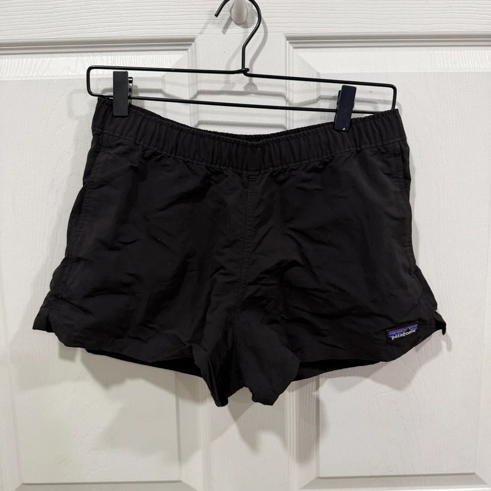 Patagonia Womens Baggies Shorts Black Recycled Nylon NetPlus Small 57059 - Picture 1 of 8